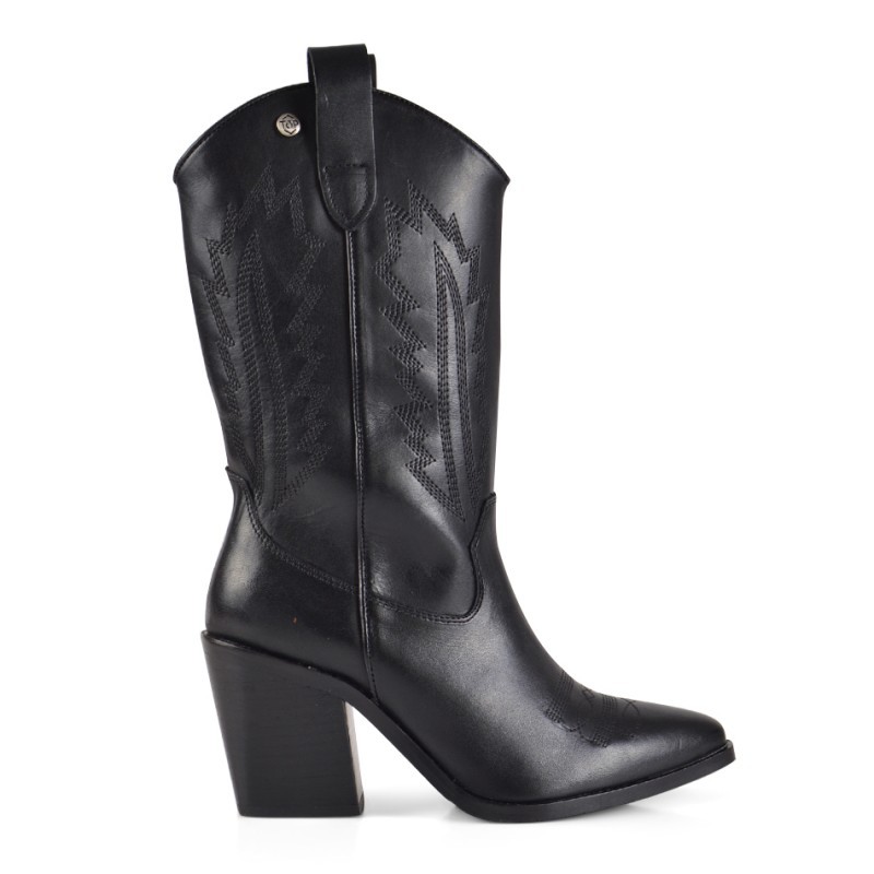 BOTA COWBOY PIEL NEGRO Negro Nocturno Sin Estrellas Cien años de soledad